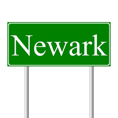 Newark yeşil yol levhası