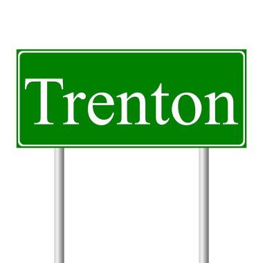 Trenton yeşil yol levhası