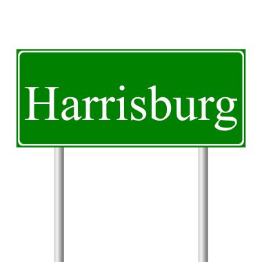 Harrisburg yeşil yol levhası