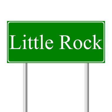 Little Rock'taki yeşil yol levhası