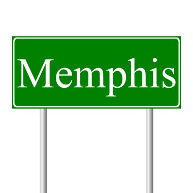 Memphis yeşil yol levhası