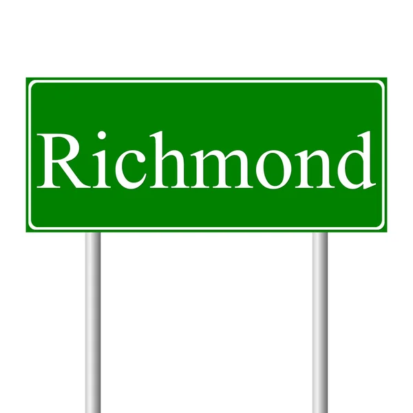 Річмонд зелений дорожній знак — стоковий вектор
