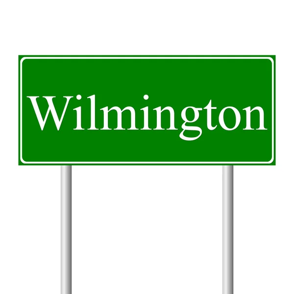 Wilmington groene verkeersbord — Stockvector