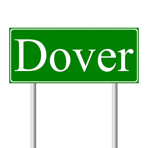 ドーバー緑の道路標識 — ストックベクタ