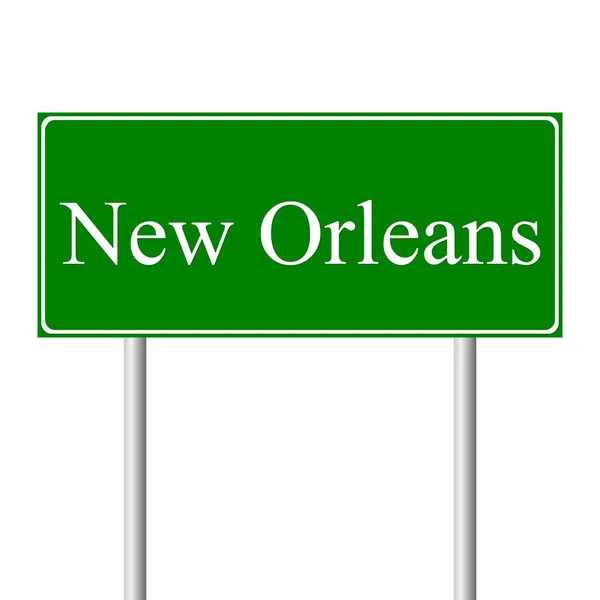 New Orleans green road sign — Stock Vector