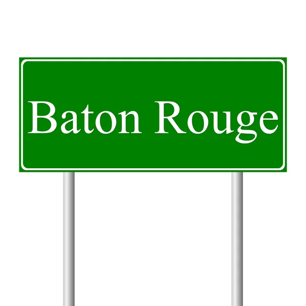 Señal de carretera verde Baton Rouge — Vector de stock