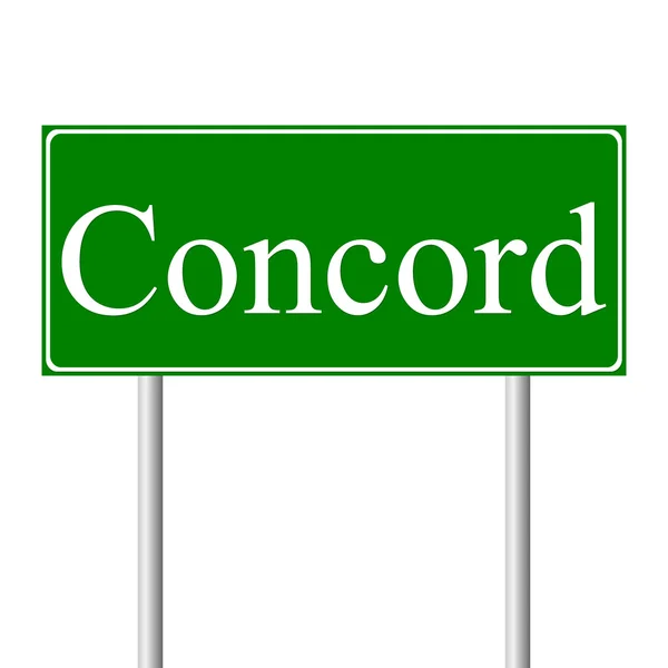 Concord green road sign — Stock Vector