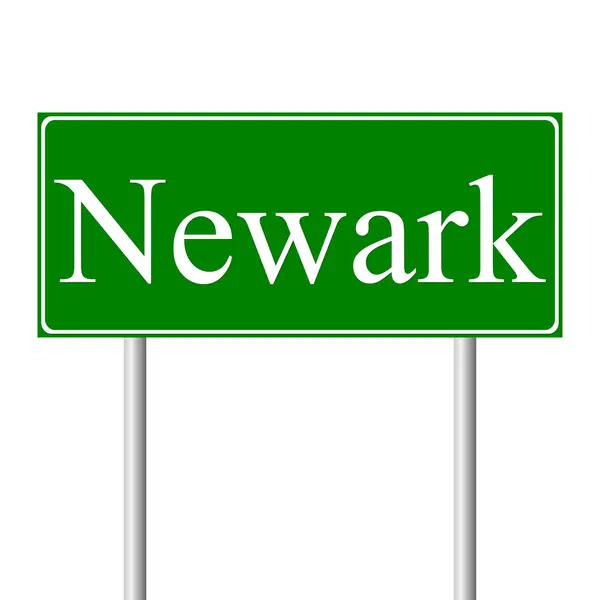 Newark yeşil yol levhası — Stok Vektör