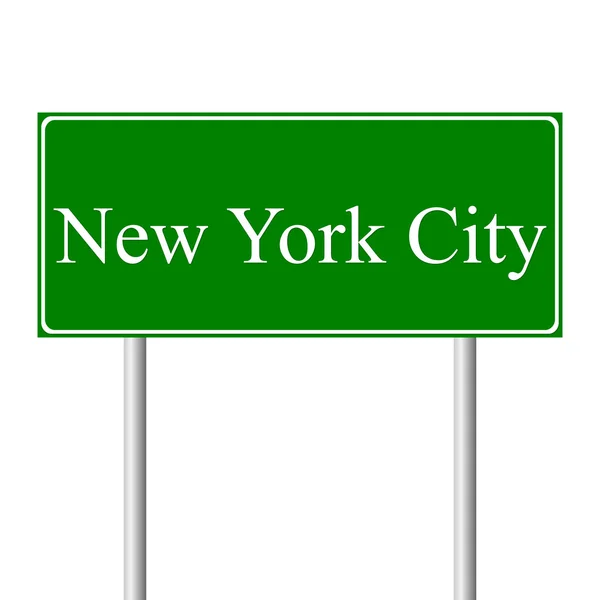 Señal verde de la ciudad de Nueva York — Archivo Imágenes Vectoriales