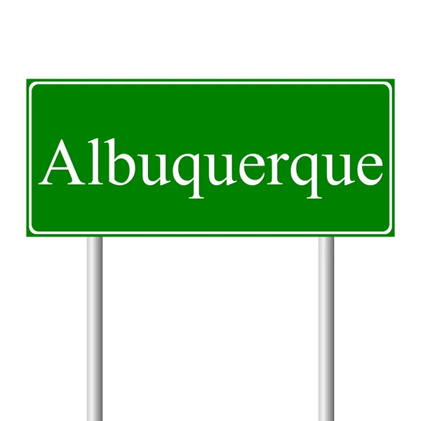 Señal verde de Albuquerque — Archivo Imágenes Vectoriales