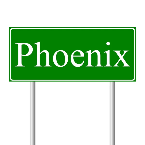 Panneau vert Phoenix — Image vectorielle