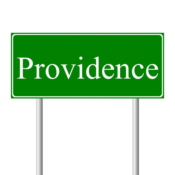 Señal de carretera verde Providence — Vector de stock