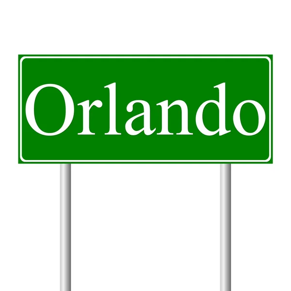 Orlando groene verkeersbord — Stockvector