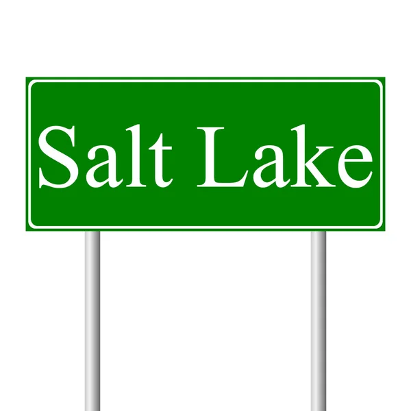 Sal Lake City sinal de estrada verde —  Vetores de Stock