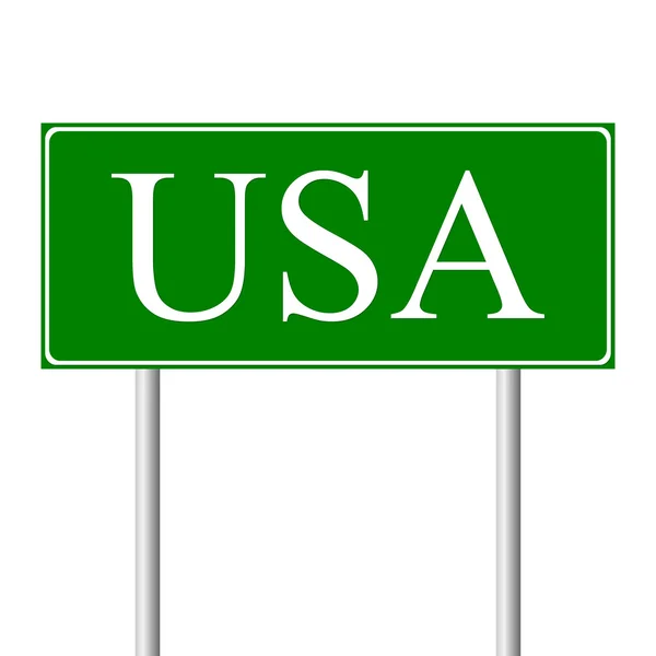 USA zielony znak — Wektor stockowy