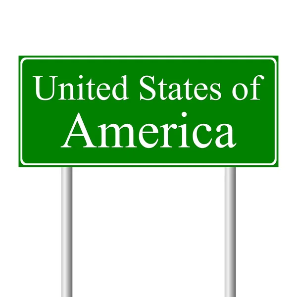 Зеленый дорожный знак США — стоковый вектор