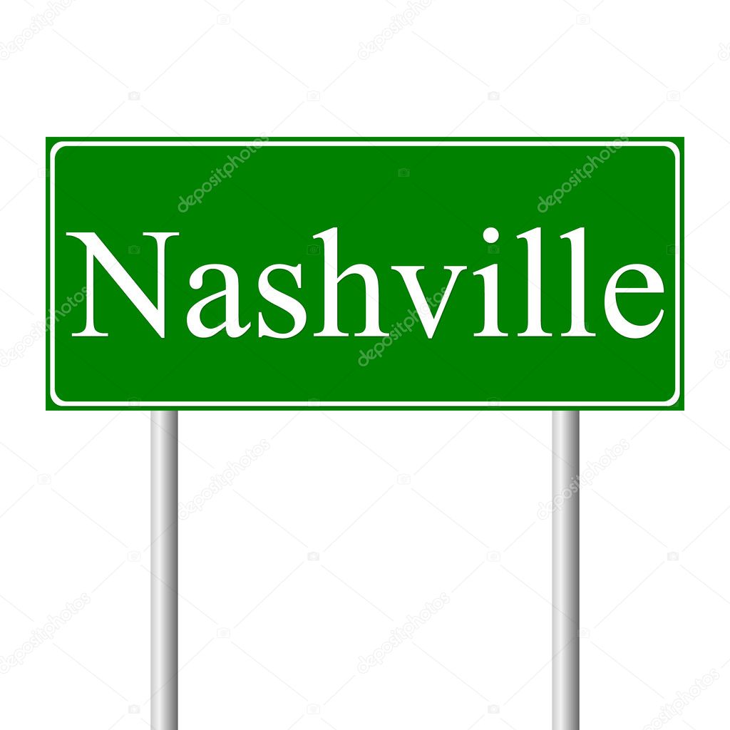 Nashville green road sign