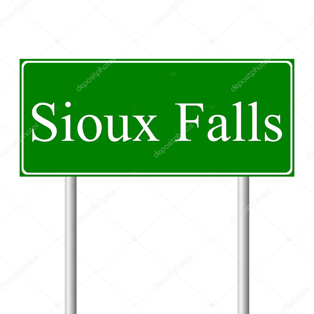 Sioux Falls green road sign