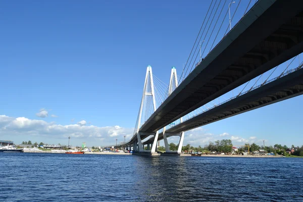 Kábel merevített híd Budapest — Stock Fotó