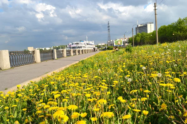 View of embankment Neva river, St.Petersburg — Stock Photo, Image