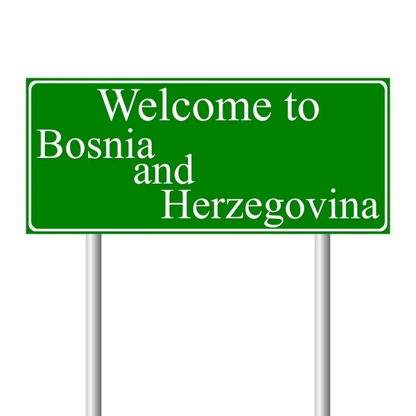 Bienvenido a Bosnia y Herzegovina — Archivo Imágenes Vectoriales