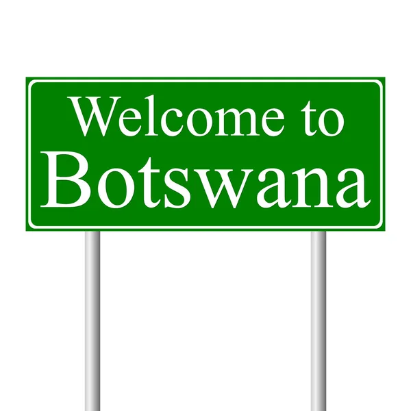 Welkom in botswana, concept verkeersbord — Stockvector