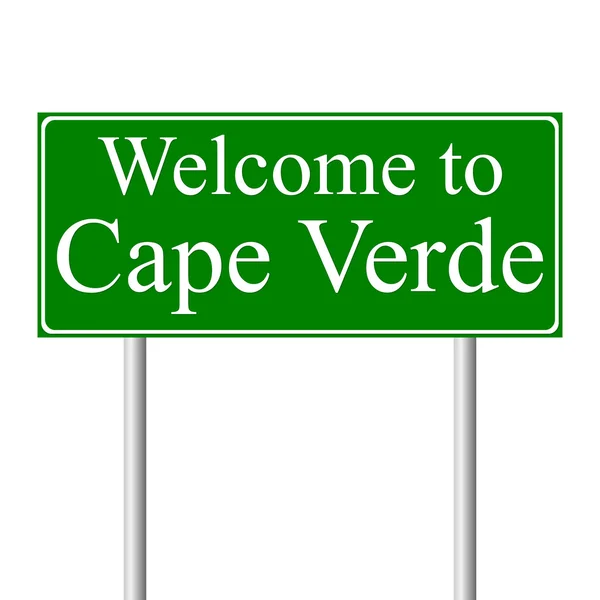 Welcome to Cape Verde, concept road sign — Stock Vector