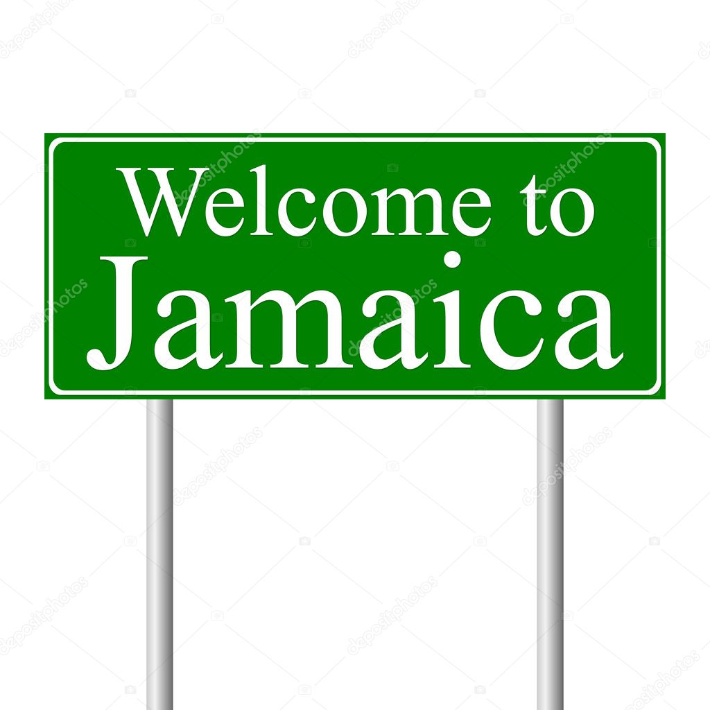 Welcome to Jamaica, concept road sign