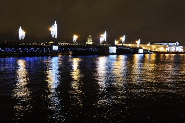 st.petersburg gece Palace bridge