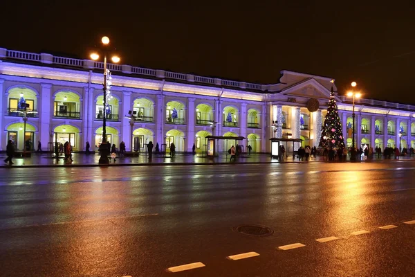 Night of St. Petersburg, Nevsky Prospekt — Stock Photo, Image