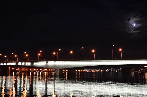 Alexander Nevsky Bridge di notte — Foto Stock