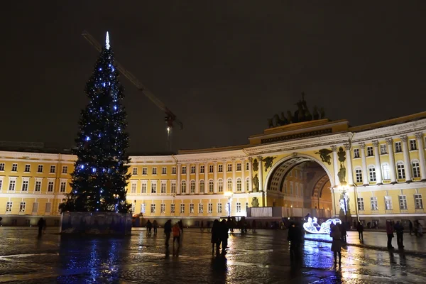 Палацової площі вночі — стокове фото