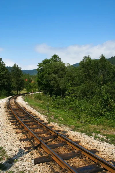 Historic railway for tourists in Serbia — Stock Photo, Image
