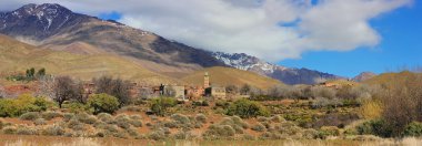 Panorama of the village in Morocco clipart