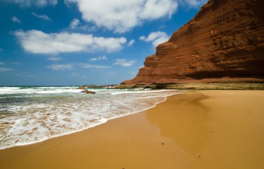 Beautiful cliffs on the coast of Atlantic ocean clipart