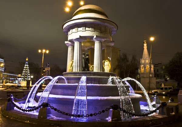 Moskau, elektrischer Brunnen — Stockfoto