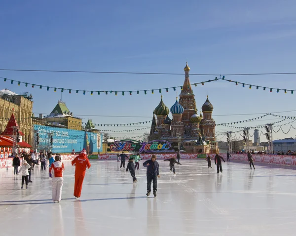 stock image Moscow, skating ring on Red square