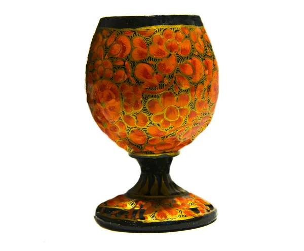 塗られた木製のカップ、インド — ストック写真
