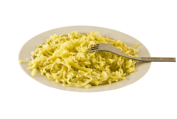 Spaghetti met kaas — Stockfoto