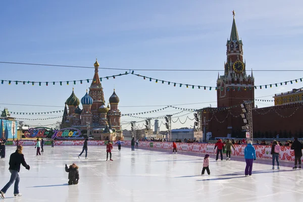 stock image Moscow, skating ring on Red square