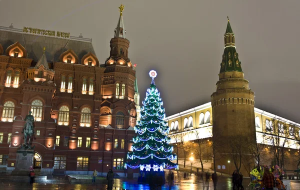 Μόσχα, χριστουγεννιάτικο δέντρο — Φωτογραφία Αρχείου