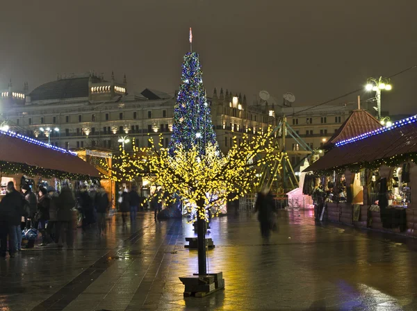 Moscú, árboles de Navidad — Foto de Stock