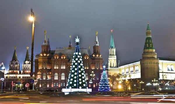 Moszkva, karácsonyfák — Stock Fotó