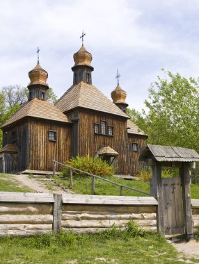 Wooden church, Ukraine clipart