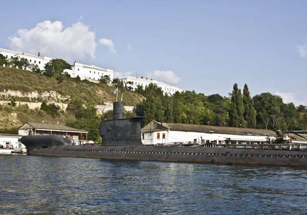 Υποβρύχιο Καταχωρημένο Στην Πόλη Σεβαστούπολη Της Κριμαίας Στη Μαύρη Θάλασσα — Φωτογραφία Αρχείου