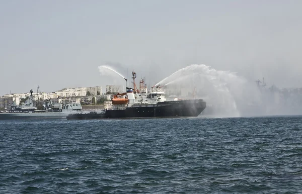 Ryska Militära Fartyg Marinen Parad Staden Svarta Havet — Stockfoto