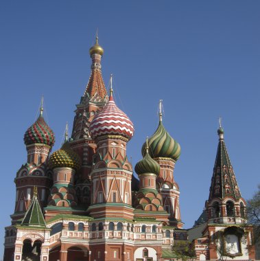 St. Basil's (Pokrovskiy) cathedral in Moscow. clipart