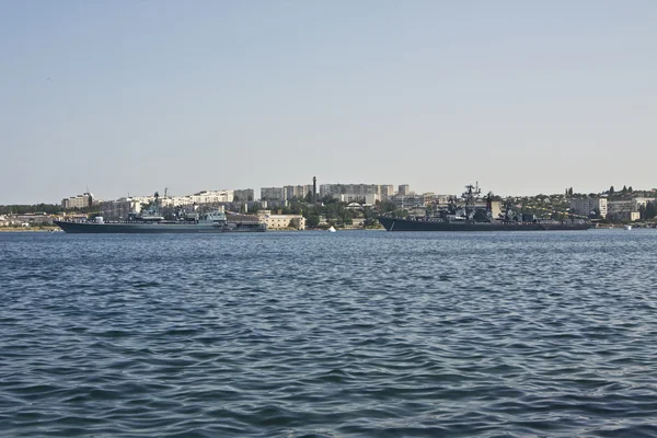 Rus Askeri Gemileri Karadeniz Deki Donanma Geçit Töreninde Kaydedildi — Stok fotoğraf