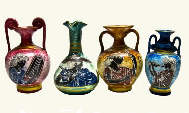 Ancient amphoras clipart