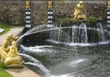 Fountains in Petergoph, Russia clipart